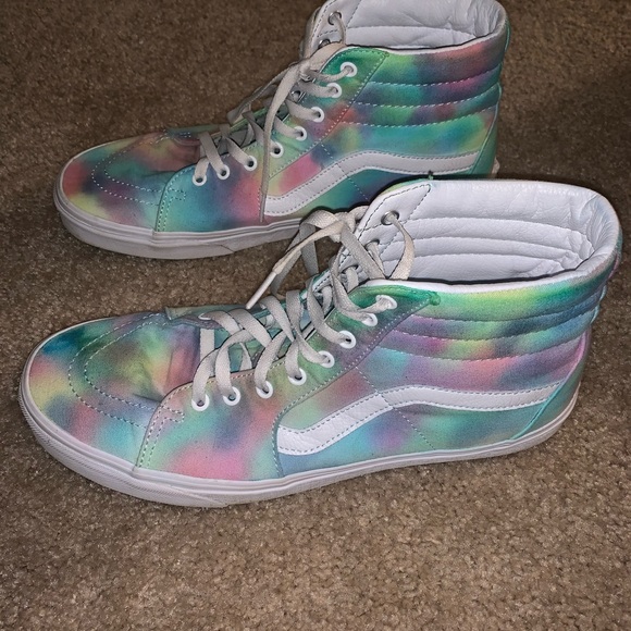 tie dye high top vans